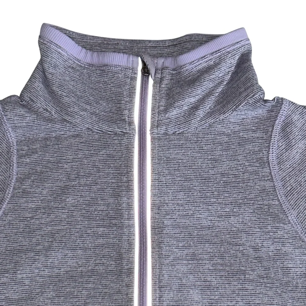 Lululemon Reflective Run Full Tilt Pullover Half Zip Top - 8 - Purple, Gray